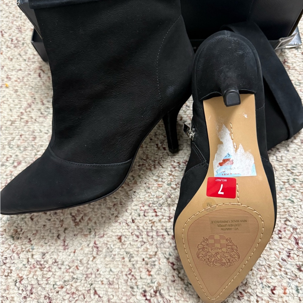 Vince Camuto Black Heeled Boots - Picture 2 of 2